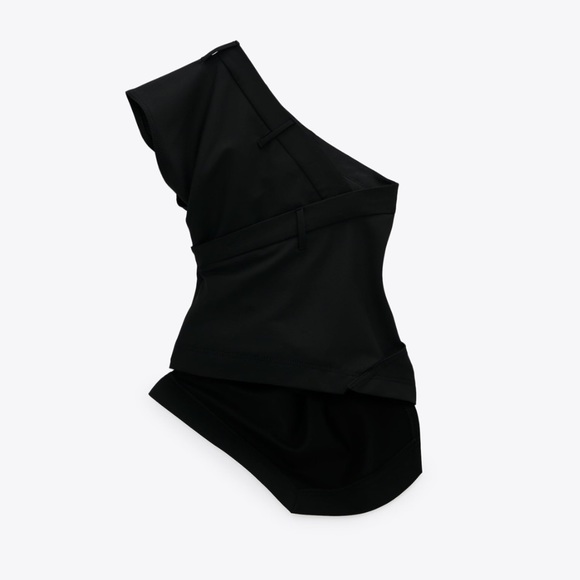 ZARA Asymmetric Black Top - Picture 5 of 5